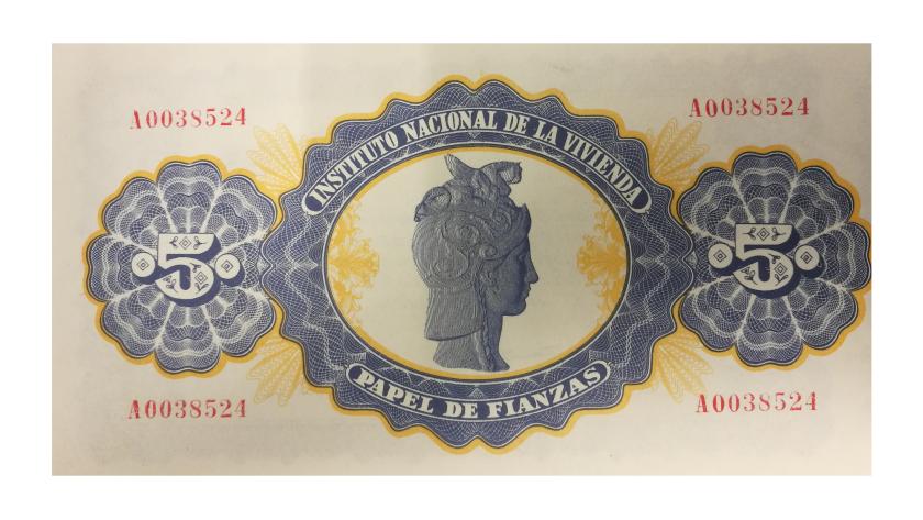 Papel de Fianzas del Estado de 5 pesetas emitidos en 1940